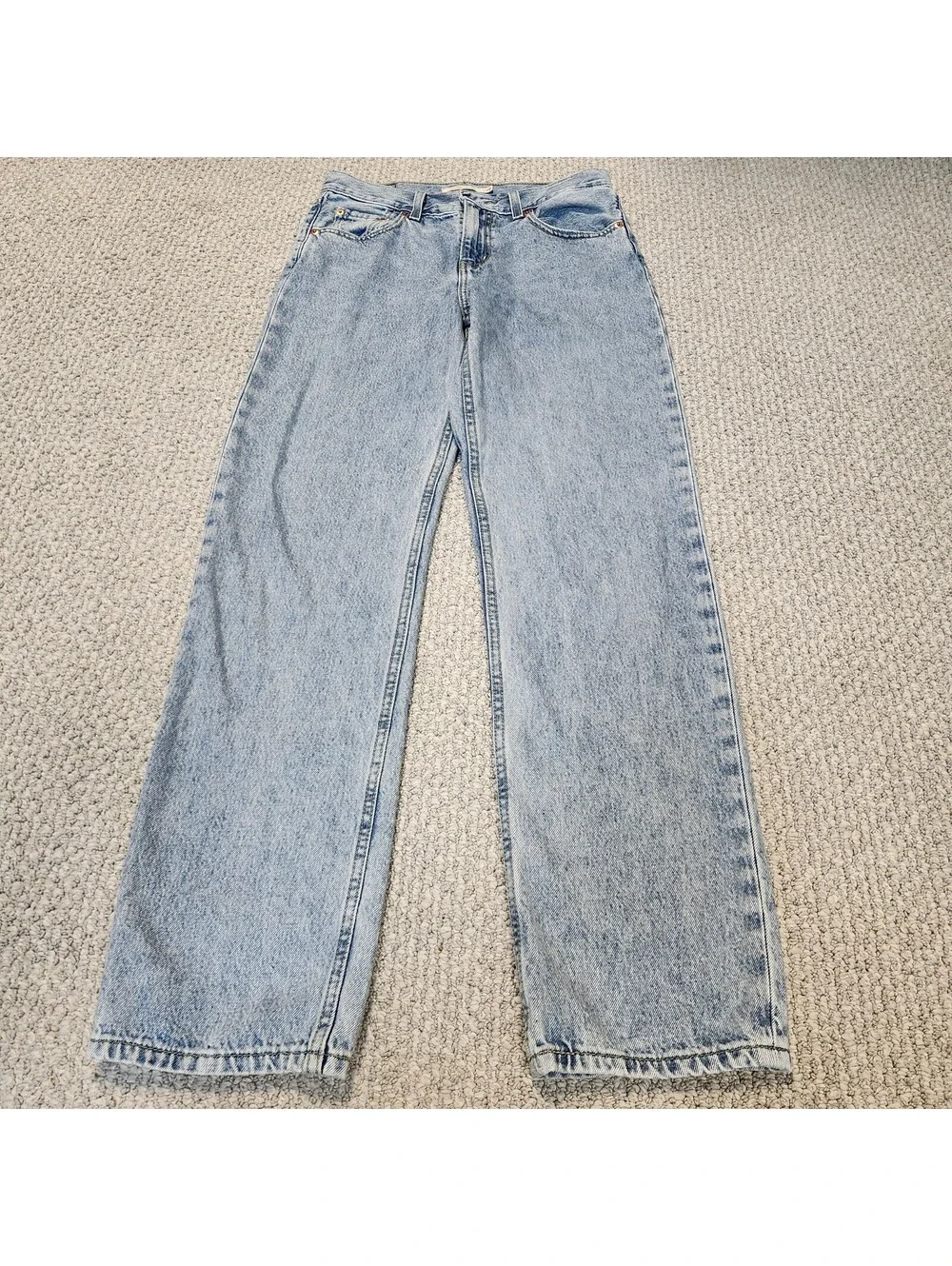 Levi's Low Pro Straight Light Wash Blue Denim Jeans Size 26